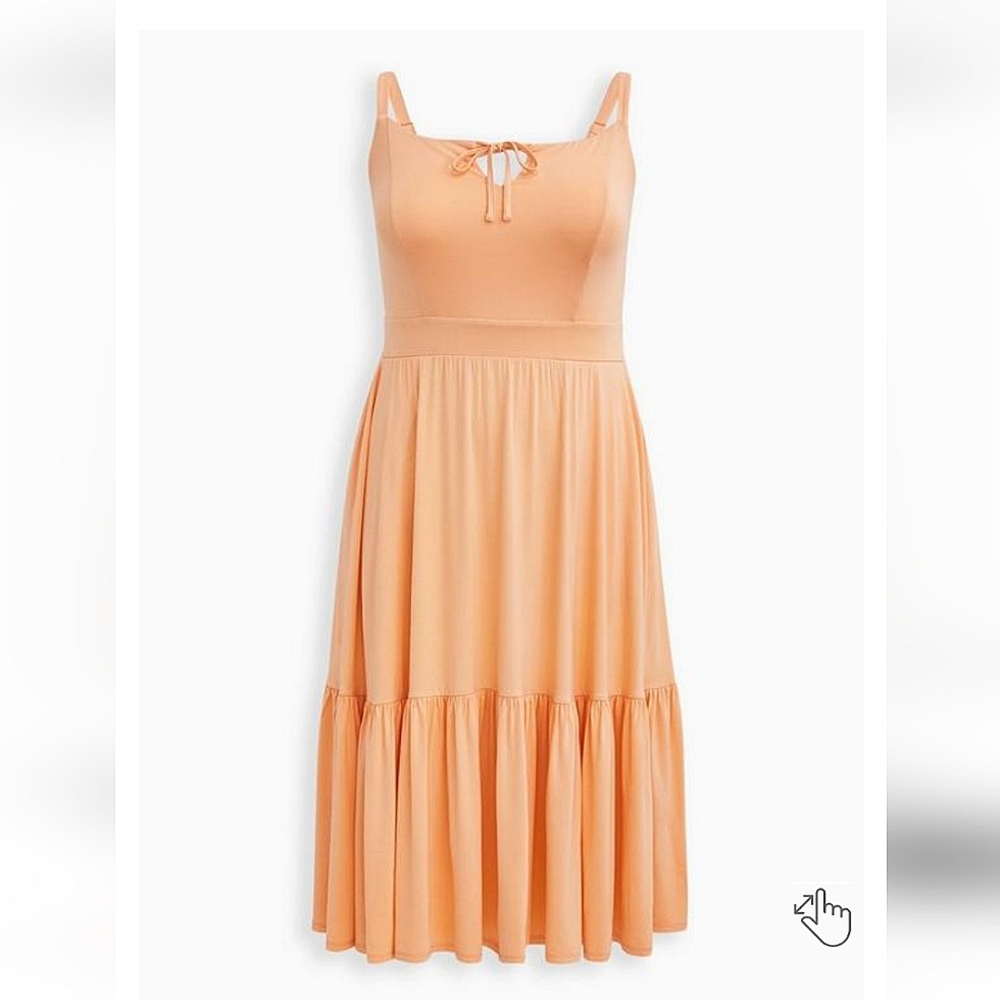 0x Torrid Coral Midi dress